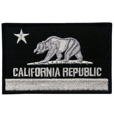 Hook&Loop Patch Applique Embroidered Back Biker patches Fastener California - Image 1 of 4