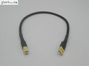 U01 (0.3m 1ft)--- USB(A to B) DAC Star Quad Silver-Plated OFC HiFi Audio Cable - Picture 1 of 3