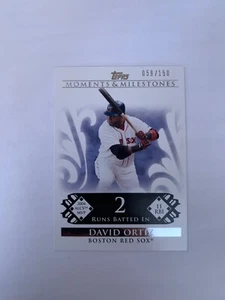2008 Topps Moments and Milestones #16-2 David Ortiz 059/150 - Boston Red Sox - Picture 1 of 2