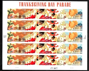 US HOLIDAYS 2009 SCOTT #4417-4420 THANKSGIVING DAY PARADE 20 MVF 44c STAMP SHEET - Picture 1 of 2