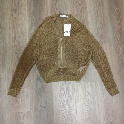Zara Women's Metallic Jacket Size S New - Image 1 of 4