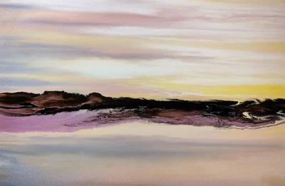 Abstraktes Bild Natur 60x90cm Gemälde auf Leinwand Modern Original - Bild 1 von 4