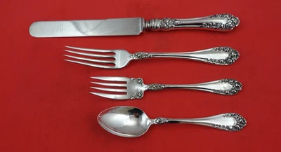 Set(s) Rose By Wallace de plata esterlina tamaño cena lugar(s) 4 piezas vintage Foto 1 de 2