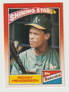1990 Bazooka Shining Stars #9 RICKEY HENDERSON Oakland A's Athletics - Picture 1 of 1