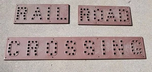 Gelbes Bahnübergang Schild Katzenauge Glas Schmuck Murmeln Vintage  - Bild 1 von 10