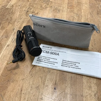 Sony ECM-909A tragbares Stereo kondensator Mikrofon Walkman Tasche - Bild 1 von 4