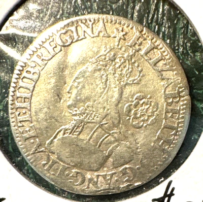 Англия 1562 Sixpence Елизавета 1 S.2594 VF (первая фрезерованная монета сделано в Англии) - Изображение 1 из 3
