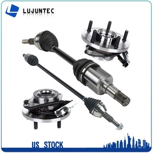 (4) For Chrysler Town & Country 08-10 Front CV Axle Shaft + Wheel Hub Bearing - Picture 1 of 15