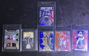NFL Card 6 Card Lot Patch Numbered Cards, Panini Prizm AJ Brown Josh Jacobs LT - Picture 1 of 4