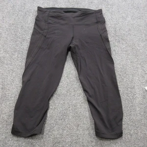Lululemon Pants Womens 6 Crop Yoga Athletic Groove Zip Pocket Ruched Leggings - Picture 1 of 16