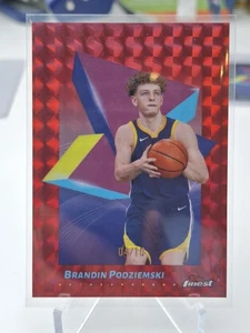 2024 Topps Finest #87 Brandin Podziemski Red Geometric Refractor 04/10 - Bild 1 von 3
