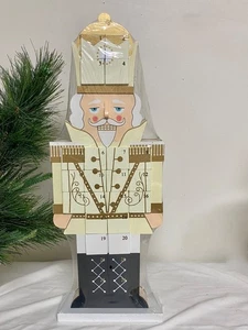 Calendario de Adviento Noche Antes de Navidad Cascanueces 19" Cajón de Madera Nuevo con Etiquetas por Ashland - Imagen 1 de 6