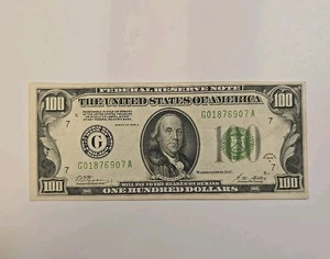 Billete de 100 dólares de la Reserva Federal de 1928-A FRN Chicago - Imagen 1 de 6