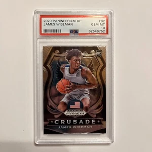 2020 Panini Prizm DP James Wiseman RC Silver Prizm PSA 10 Gem Mint #82 Rookie - Picture 1 of 4