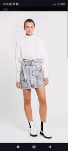 Sass And Bide Size 40 Bnwt The Faint Heart Denim High Waist Skirt - Picture 1 of 9