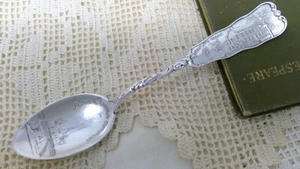 Sterling .925 Silver Souvenir Spoon - Lincoln's Home National Lincoln Monument - Picture 1 of 7