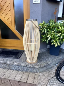 Laterne Bambusholz TAHITI – 84 cm, mit TragLaterne Bambusholgriff, hellbraun NEU - Bild 1 von 3
