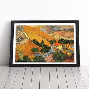 Impresión de arte de pared de paisaje de Vincent Van Gogh enmarcado lienzo cuadro póster decoración - Imagen 1 de 7