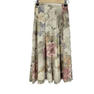 Vintage Toni Size 6 Floral Pleated Skirt Cottagecore Boho Fairycore Feminine - Picture 1 of 4