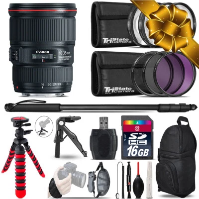 Canon 16-35mm IS USM + MACRO, UV-CPL-FLD Filter + Monopad - 16GB Accessory Kit - Image 1 of 4
