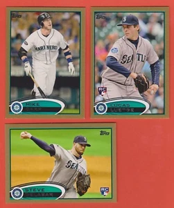 (3) card 2012 Topps Gold Seattle Mariners lot /2012 Delabar Luetge Mike Carp - Picture 1 of 2