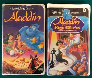 Aladdin Plus Aladdin and the King of Thieves Two Disney VHS Tapes - Picture 1 of 1