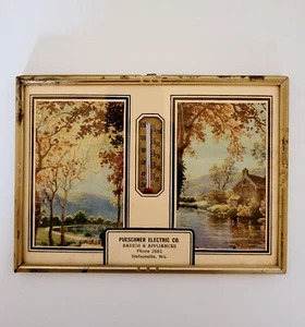 VTG INDOOR THERMOMETER 1948 PUESCHNER ELECTRIC CO. RADIOS & APPLIANCES - Picture 1 of 5