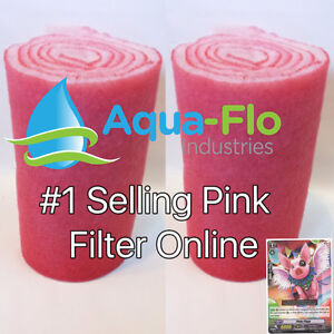 TWO 10' ROLLS - FILTER MEDIA PADS FOR SALT WATER AQUARIUMS. + PINKY PIGGY CARD