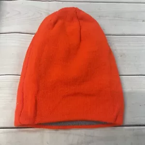 Occunomix Men One Size Cold Stress Winter Beanie Orange Reflective Knit Cap - Picture 1 of 6