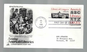 US Scott #2015, First Day Cover 7/13/82 Philadelphia COMBO Libraries - Picture 1 of 1
