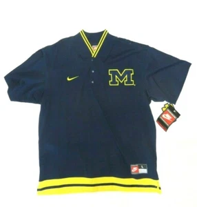 Vtg Nike University of Michigan Wolverines 1/4 Button Up Men's Pullover Sz Large - Picture 1 of 8