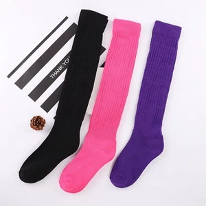 Women's Slouch Scrunch Socks Knit Knee High Tube Socks 3 Pairs Size 6-11 - Picture 1 of 6