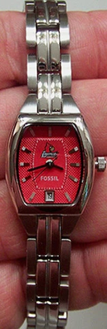 Louisville Cardinals Fossil Watch Womens, Ladies 3 Hand Date Wristwatch Cover