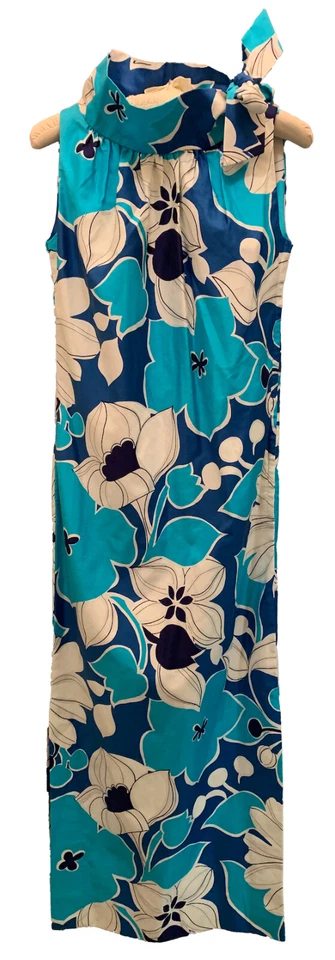 Maxi Vestido Hawaiano Sin Mangas LIBERTY HOUSE by SYDNEY 80s Vintage Para Mujer -Talla S Foto 1 de 4