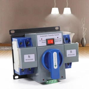 63A ATS Dual Power Automatic Transfer Switch für Generator Umschalter 2P - Bild 1 von 15