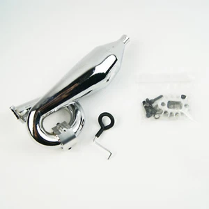 Stahl Tuned Auspuffrohr mit CNC Schelle für HPI Rovan Baja 5B 5T King Motor - Bild 1 von 3