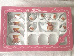❤DE COLECCIÓN STEIFF 1987 Juego de Té para Niños Platos Oso de Peluche Mascota Porcelana 39.580/4❤ - Imagen 1 de 7