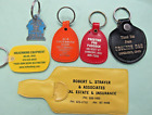 Porte-clés vintage SANDUSKY, OHIO Four (4) / étiquettes plus une étiquette canine 1990 / licence