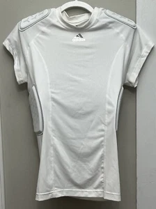 ADIDAS Alphaskin Force Compression 5 Padded White Football Shirt Mens L NEW - Picture 1 of 10