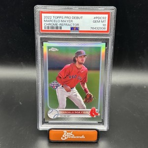 2022 Topps Pro Debut Marcelo Mayer Chrome Refractor /99 PSA 10  FCL Red Sox