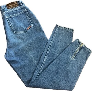 VTG Jordache Jeans Basics Women's 11/12 Blue Zip Ankle Denim Pants 28X26” 1607BT - Picture 1 of 15