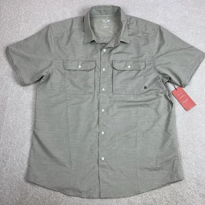 Camisa Mountain Hardwear Para Hombre L Beige Abotonada Manga Corta Senderismo - Imagen 1 de 12