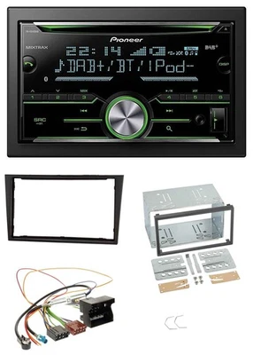 Pioneer Bluetooth MP3 DAB 2DIN USB CD Autoradio für Opel Corsa D stealth schwarz - Bild 1 von 4