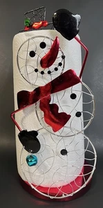 De colección Muñeco de Nieve Metal Papel Toalla Rollo Porta Navidad Vacaciones Hogar Decoración ¡Raro! - Imagen 1 de 22