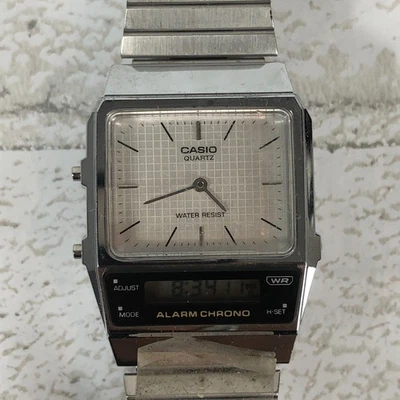 Casio Men's Heritage Analog/Digital Square Bracelet Watch AQ800E-7A PREOWNED - Image 1 of 4