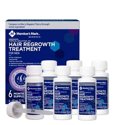 MEMBER'S MARK Minoxidil 5 % extra starke Haarwuchslösung Behandlung für Männer