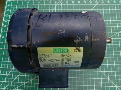 LEESON 3/4 HP 3450 RPM Electric Motor 208-230/460VAC 3PH Fr 56C 5/8" Shaft - Image 1 of 4