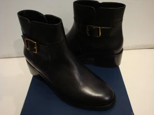 Stivaletti stivaletti donna Cole Haan nuovi con fibbia Thayer in pelle nera taglia 8 - Foto 1 di 7