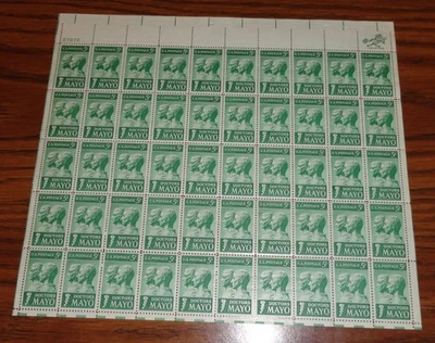 US SC# 1251 5c Doctors William & Charles Mayo USPS STAMP SHEET OF 50 MNH 1964 - Image 1 of 3