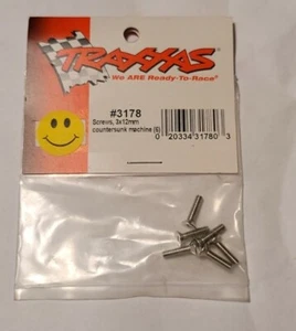 Traxxas Flat Head Machine Screws 3x12mm Rc Hardware Phillips Head 6 pcs 3178 - Picture 1 of 1